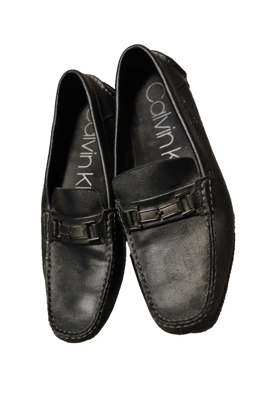 Calvin Klein Men’s Black Magnus Driver- Shoe Size US 12